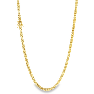 10KT Gold 4MM Solid Miami Cuban Chain 18