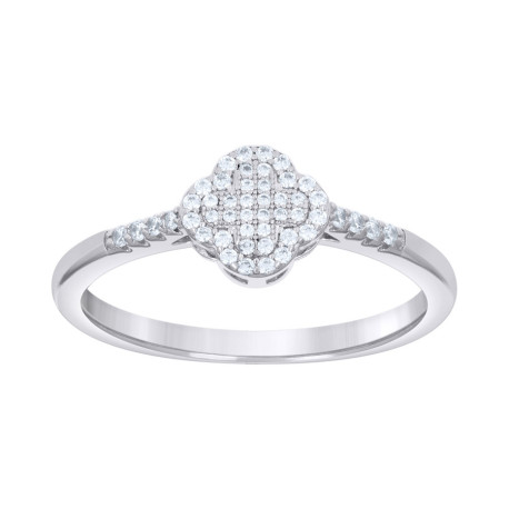 925 Sterling Silver Womens Clover Good Luck Ring Size 6