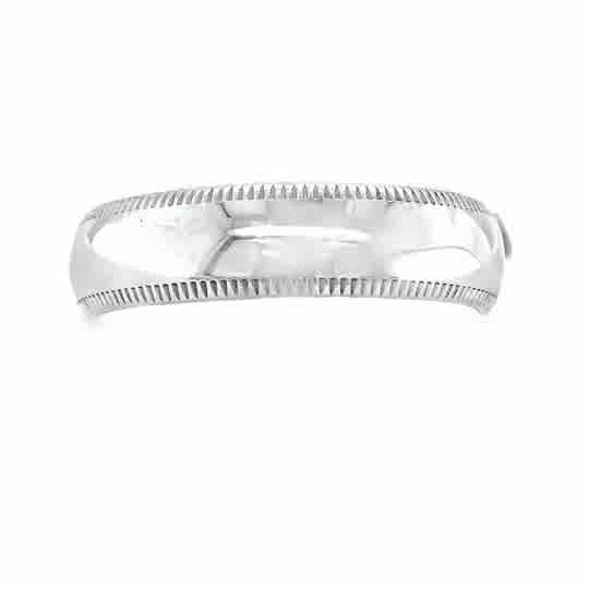 Gent's White 10 Karat Wedding Band Size 8