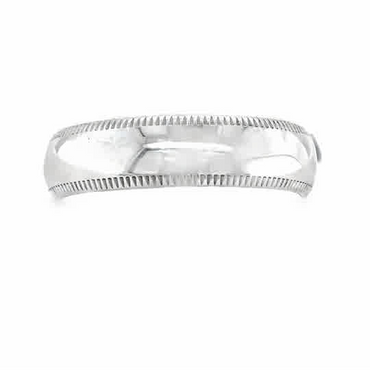 Gent's White 10 Karat Wedding Band Size 8