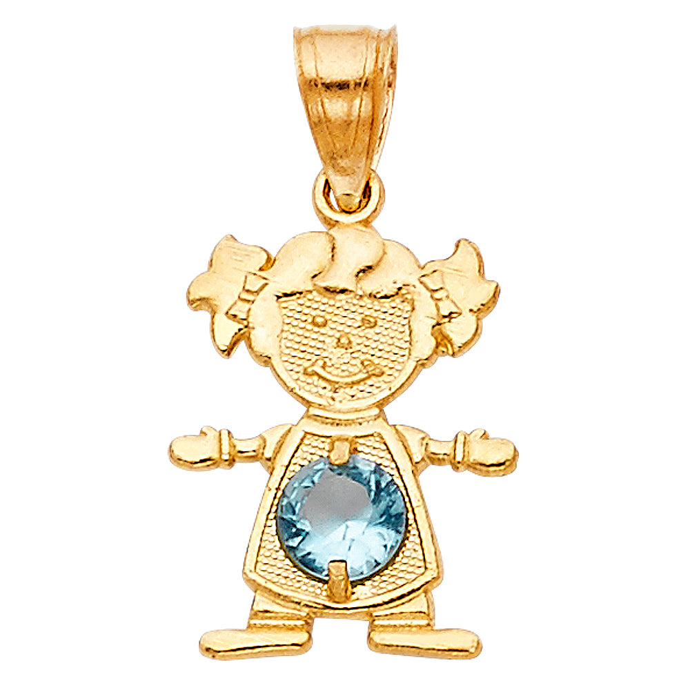 10KT GIRL MARCH CHARM FOR MOM
