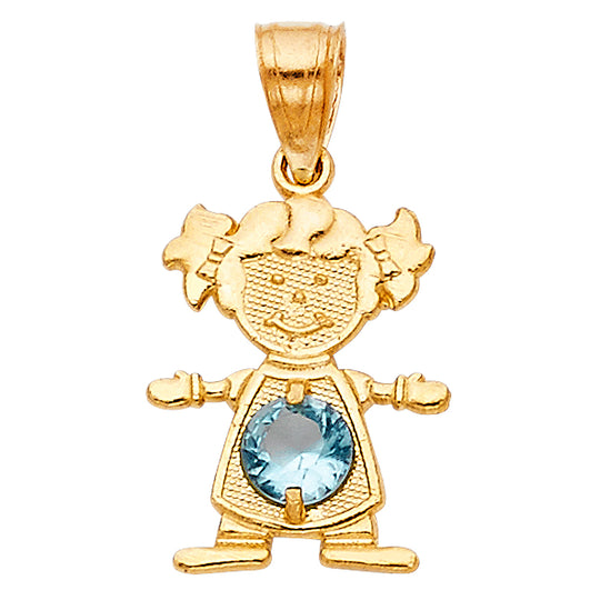 10KT GIRL MARCH CHARM FOR MOM