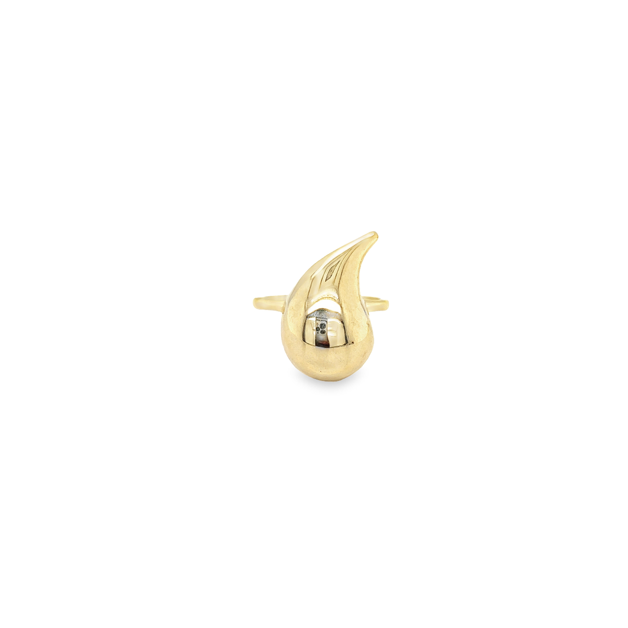 10KT Yellow Gold 22MM Drop Ring