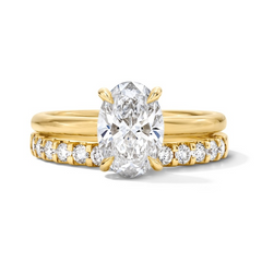 5.91CTTW Certified Lab-Created Oval Diamond Engagement Ring and Weddin
