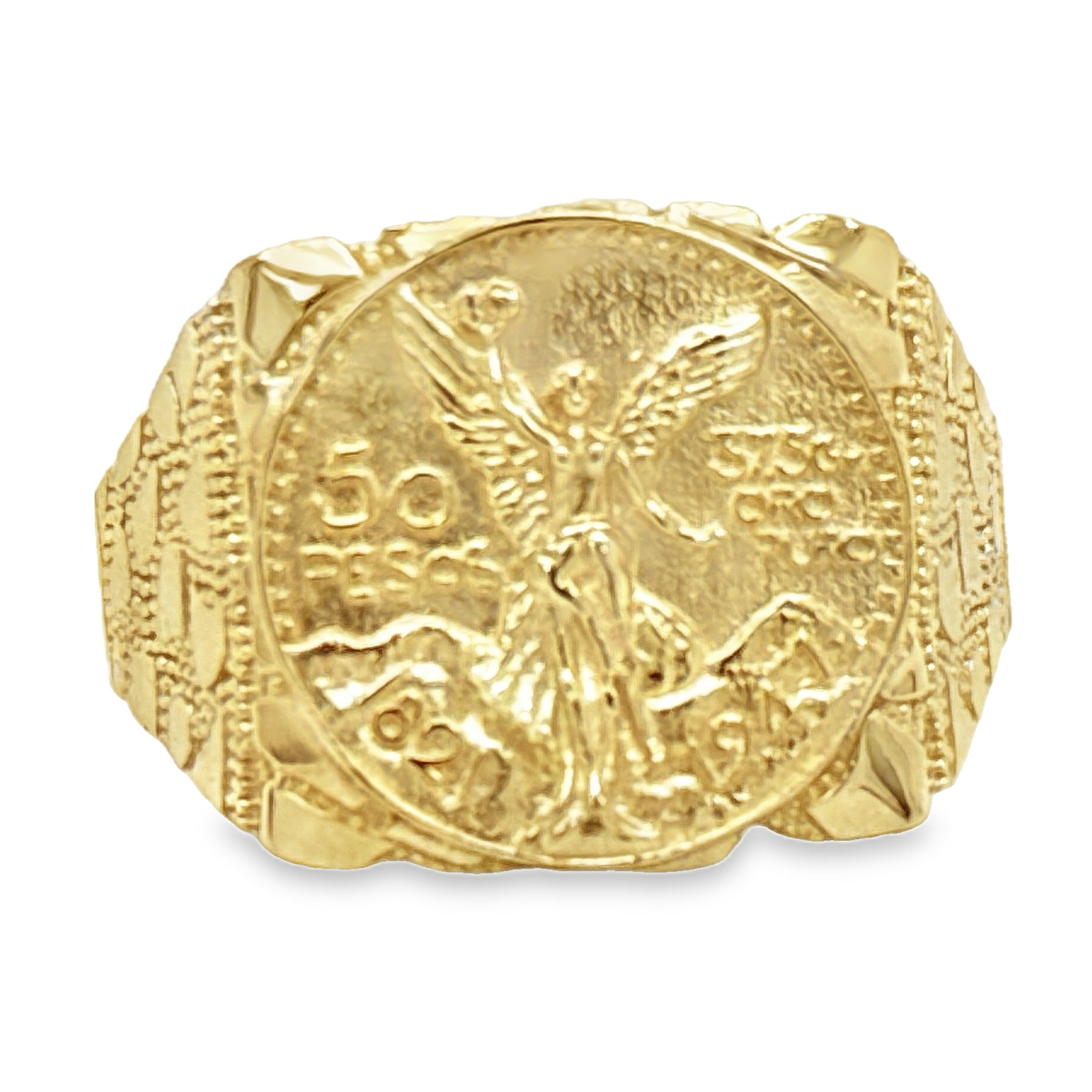 10KT Gold Centenario Nugget Ring