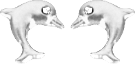 Sterling Silver Dolphin Stud Earrings