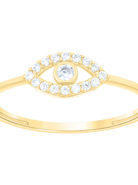 10KT Gold Evil Eye Ring