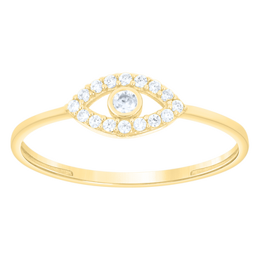 10KT Gold Evil Eye Ring
