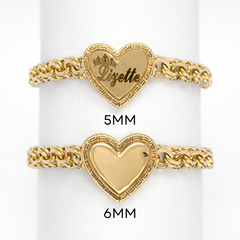 chino link esclava heart bracelet girl
