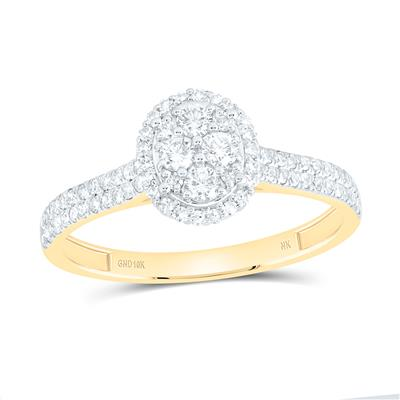 1/2CTW-NAT DIA NK ENGAGEMENT OVAL RING