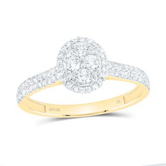 1/2CTW-NAT DIA NK ENGAGEMENT OVAL RING