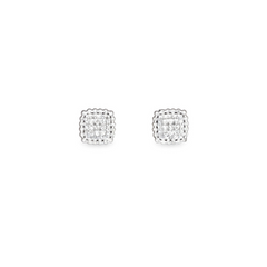 10KT YELLOW GOLD 0.50CT DIAMOND SQUARE STUDS