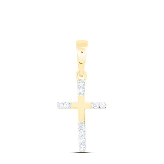 10K Yellow Gold 0.05 CTW Diamond NK Gift Cross Pendant