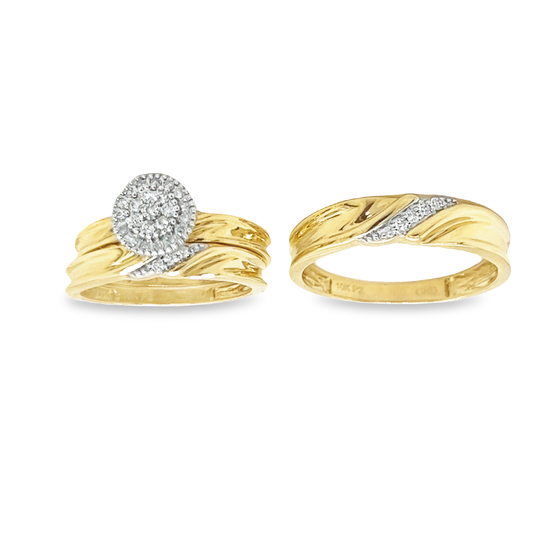 Diamond Wedding Trio Set