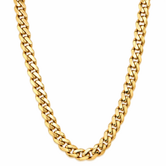 10KT Yellow Gold 6mm Miami Cuban Monaco Chain 18