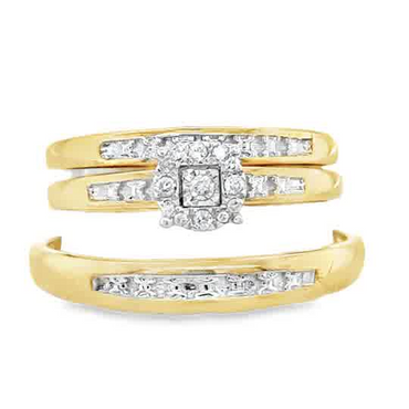 Diamond Wedding Trio Set