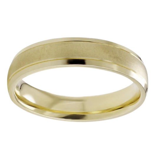 10KT Yellow Gold 4MM Solid Comfort Fit Wedding Band