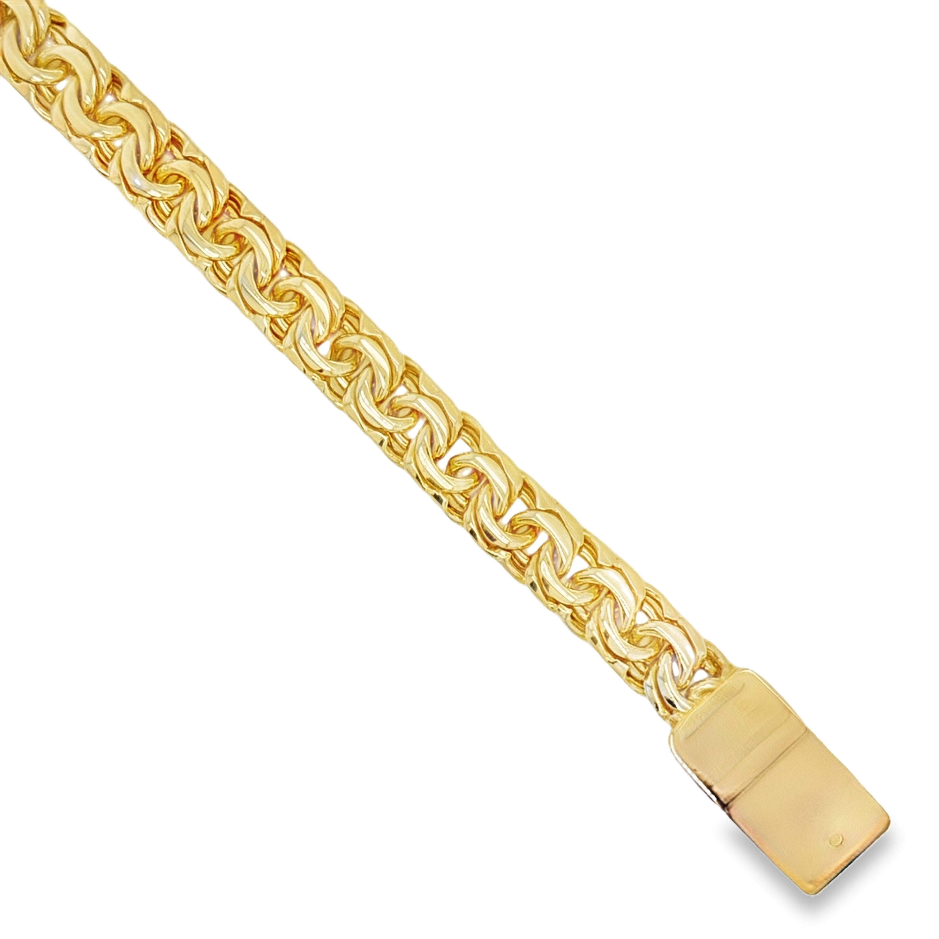 10KT Gold 10MM Solid Closed Chino Link Bracelet 8" - Premium Forte Col