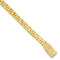 10KT Gold 10MM Solid Closed Chino Link Bracelet 8