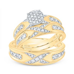 Diamond Wedding Trio Set