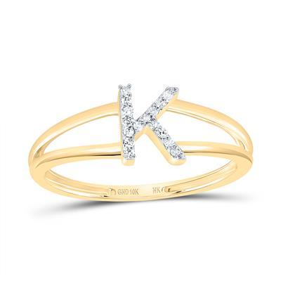 1/20CTW-DIA NK GIFT INITIAL "K" LADIES RING