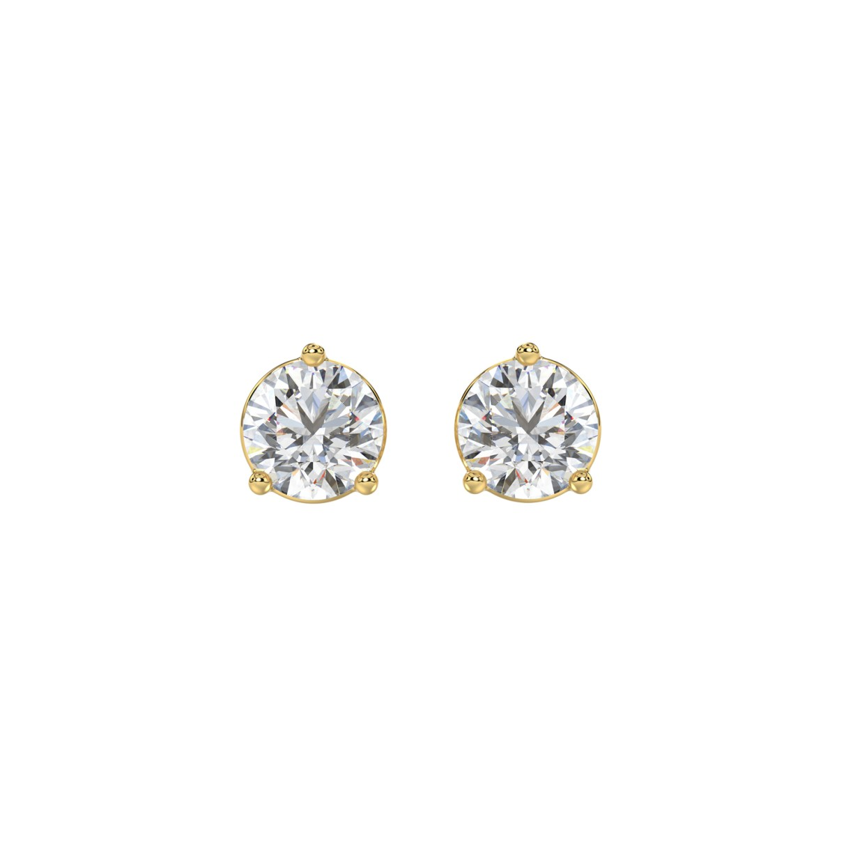 14K Yellow Gold 2.00CTW Certified Lab-Grown Diamond Round Solitaire Ea