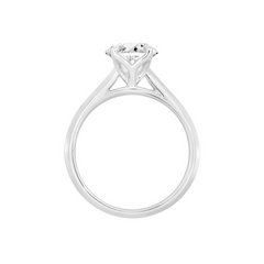 1 CT Certified Lab-Created Round Diamond Solitaire Engagement Ring in 14KT White Gold Setting