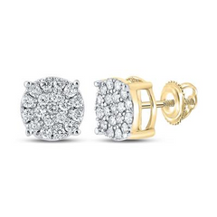 10KT Yellow Gold 1/4CT Diamond Stud Earrings