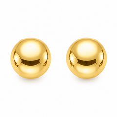 10KT Gold 6MM Ball Stud Screwback Earrings