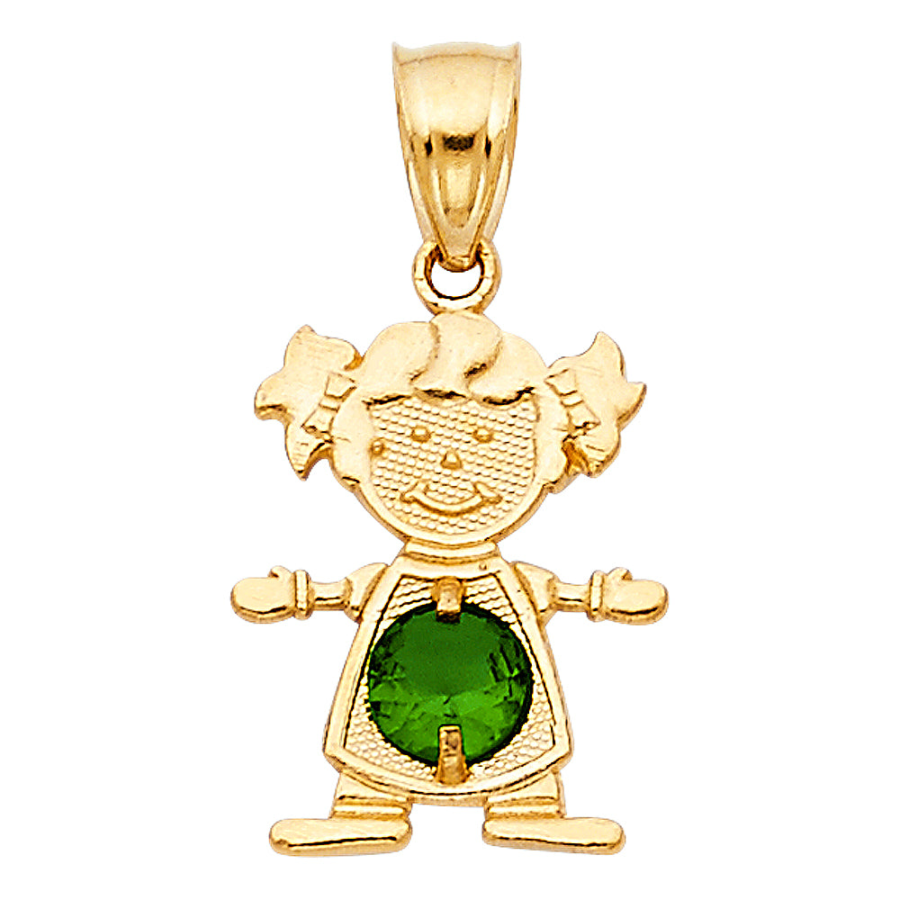 10KT GIRL MAY CHARM FOR MOM