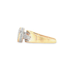 10K YELLOW GOLD ROUND DIAMOND HEART BRIDAL WEDDING RING 0.50 CTW