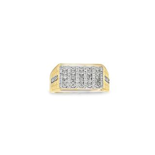 10KT YELLOW GOLD 0.50CT DIAMOND MEN'S RING