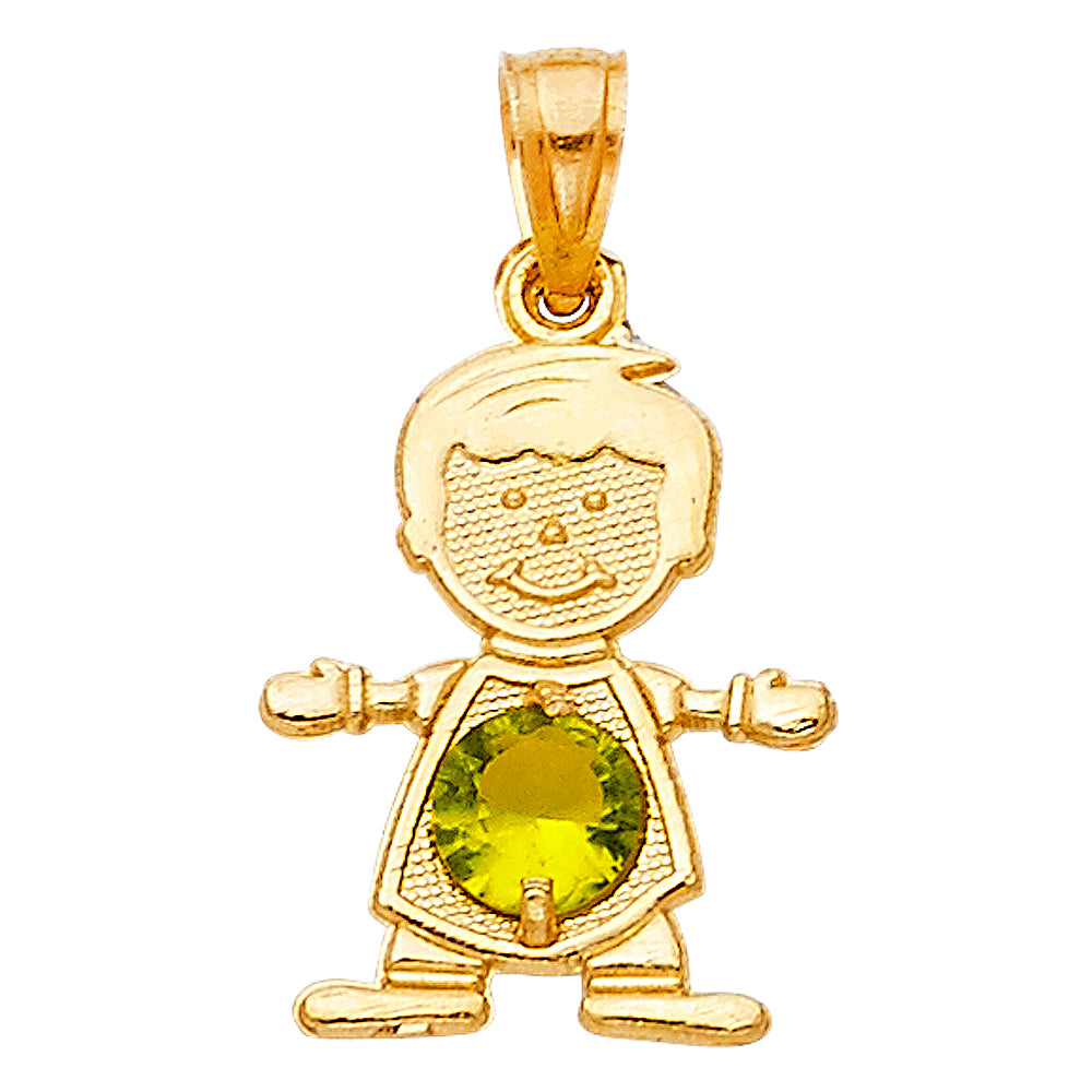 10KT BOY AUGUST CHARM FOR MOM