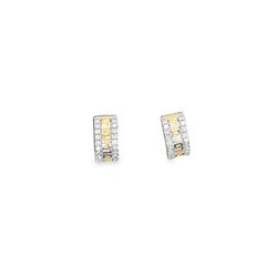 14KT YELLOW GOLD 0.25CT DIAMOND GREEK HUGGIES