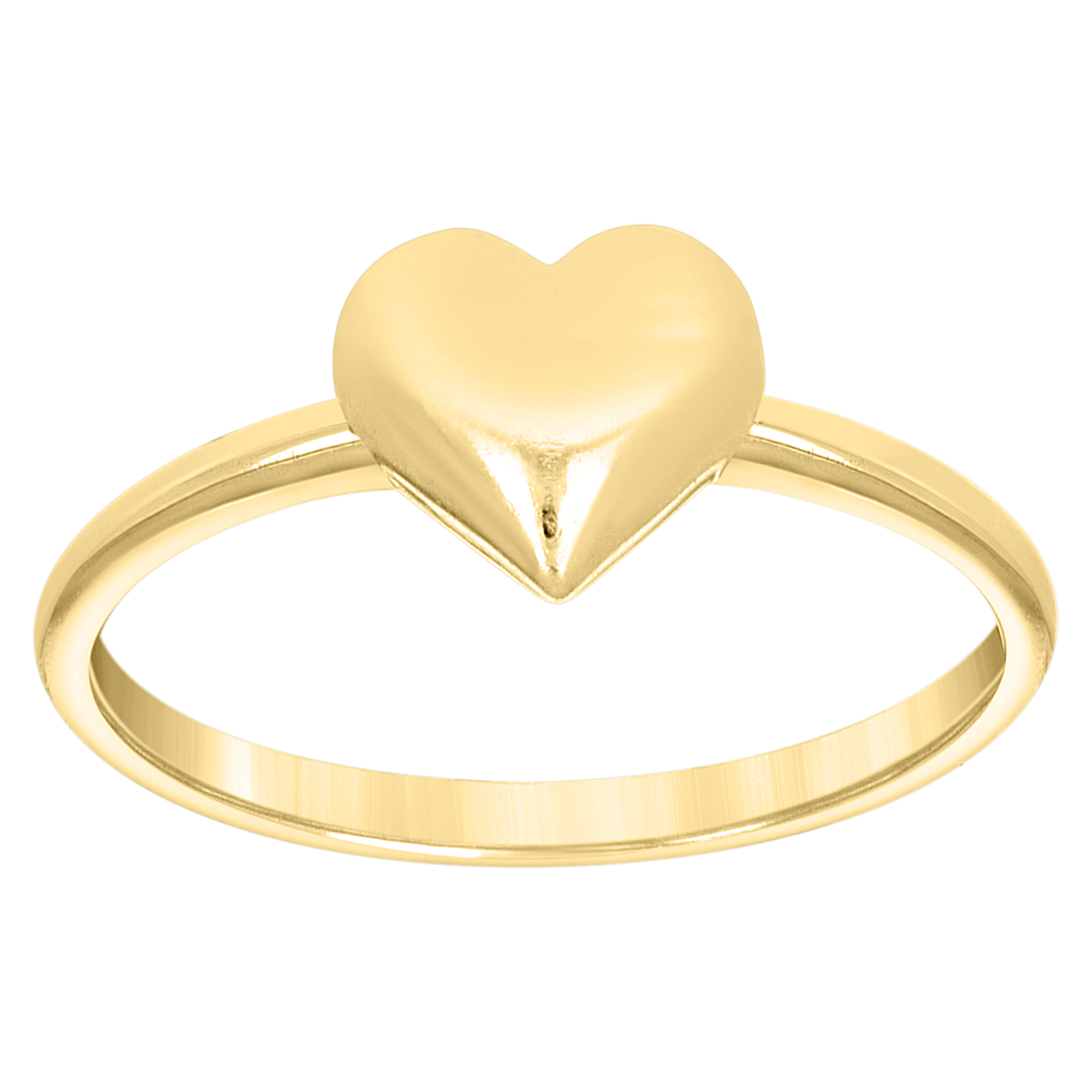10kt Yellow Gold Womens Heart Ring