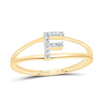 1/20CTW-DIA NK GIFT INITIAL "F" LADIES RING