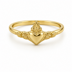 10KT Gold Mexican Sacred Heart Ring