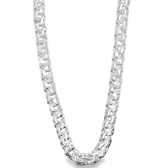 9MM STERLING SILVER CHINO LINK CHAIN 26IN