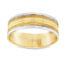 Gold Wedding Bands  -  Men'