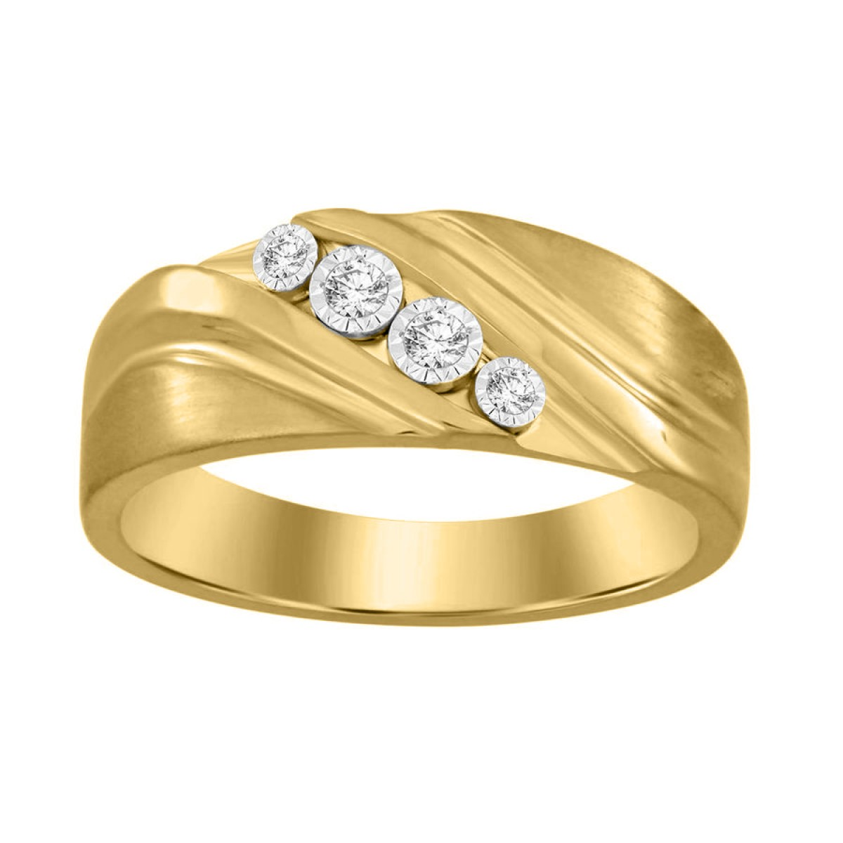 Diamond Wedding Bands - Men'