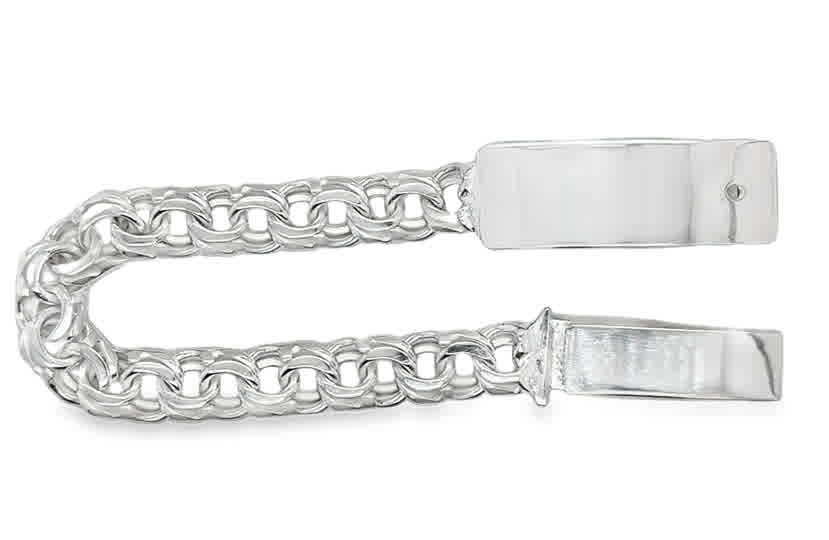 Sterling Silver Chino Link 7.5mm Bracelet 6IN FREE ENGRAVING