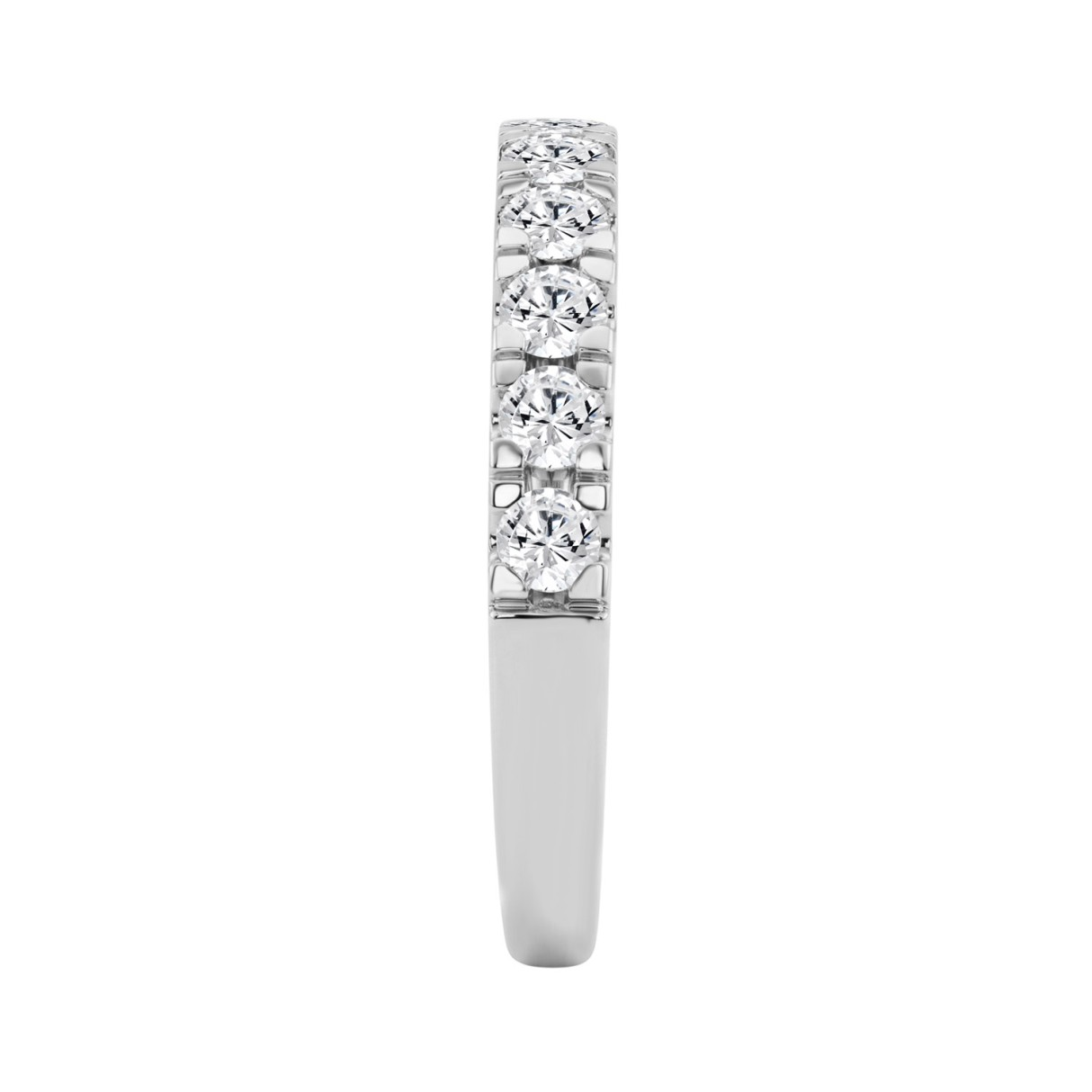 14K White Gold 0.75CTW Certified Lab-Grown Diamond Round Band