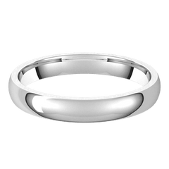 14K Yellow 3MM Lightweight Comfort-Fit Half Round Band Size 7