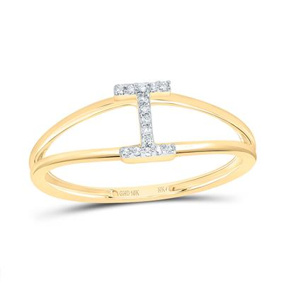 1/20CTW-DIA NK GIFT INITIAL "I" LADIES RING