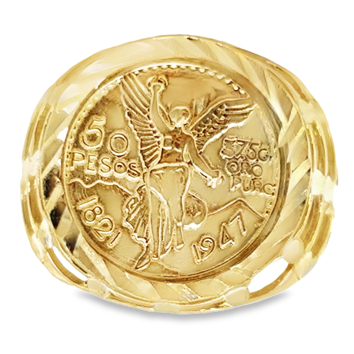 10KT Gold Centenario Mens Ring