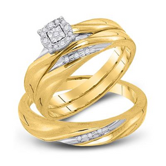 Diamond Wedding Trio Set