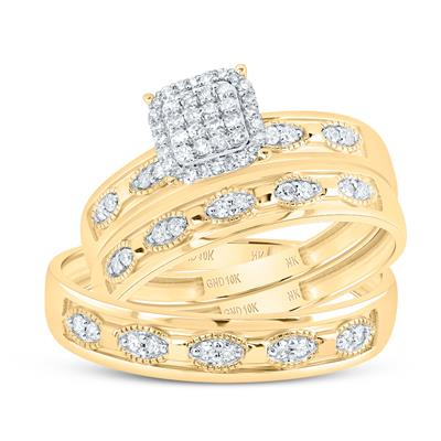 Diamond Wedding Trio Set