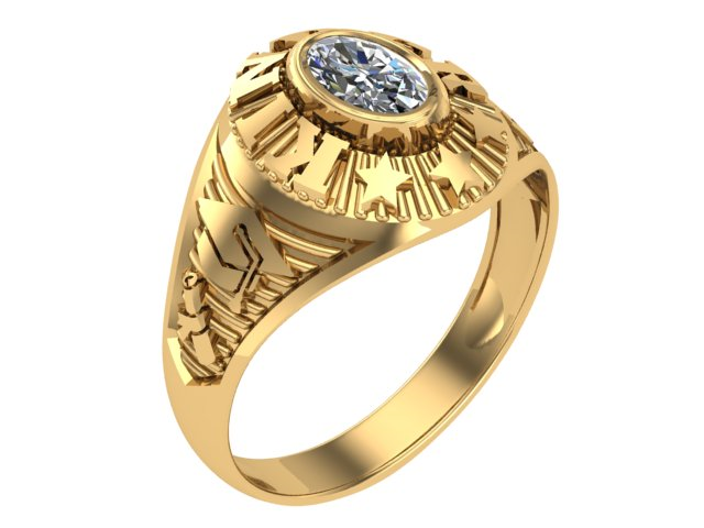 10KT Yellow Gold Kinder Spirit Graduation Ring White Stone Size 3.5