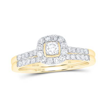 1/2CTW-DIA NK CUSHION BRIDAL SET