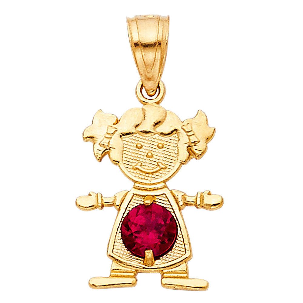 10KT GIRL JULY CHARM FOR MOM